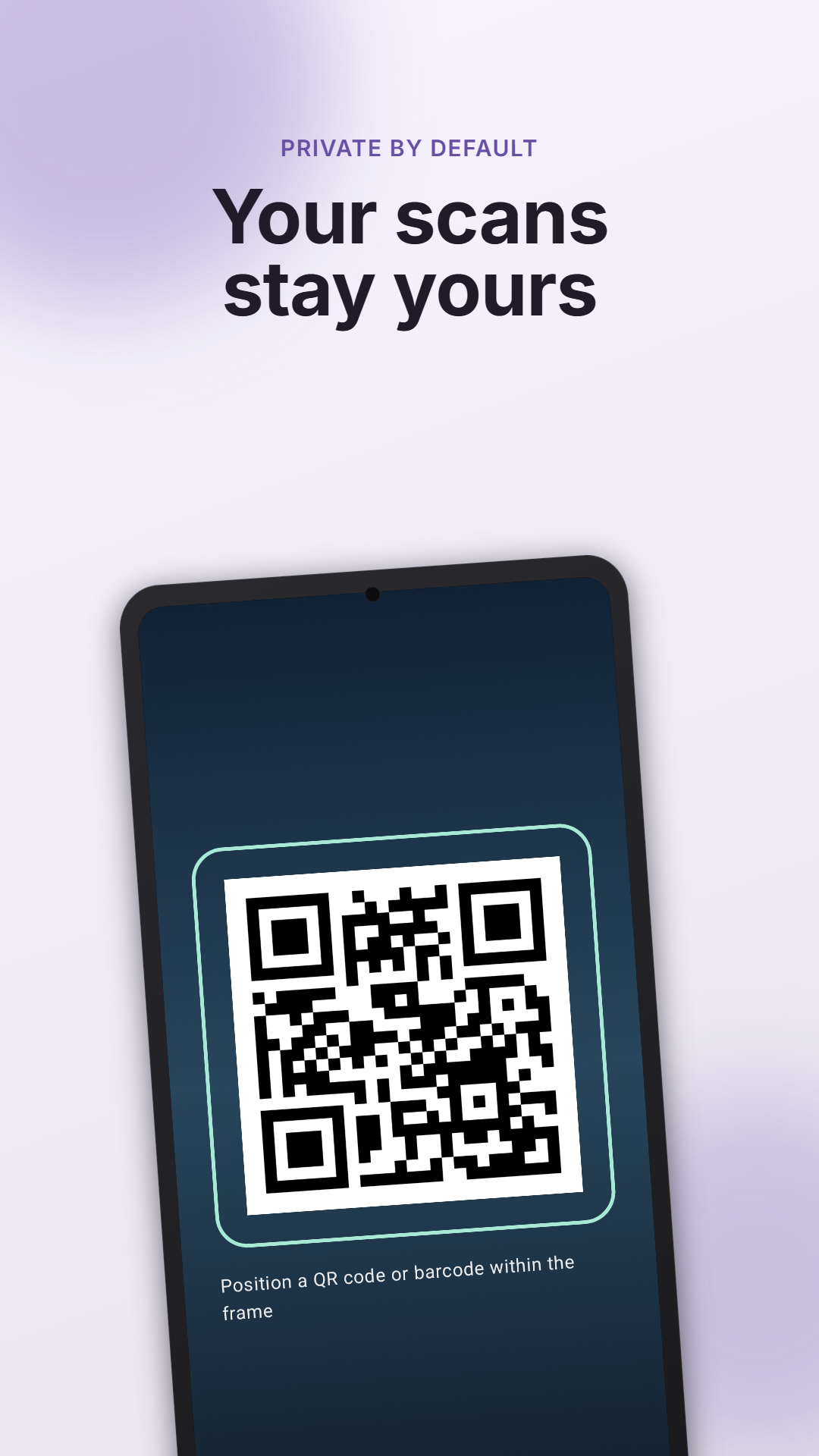 QRCoder privacy screen